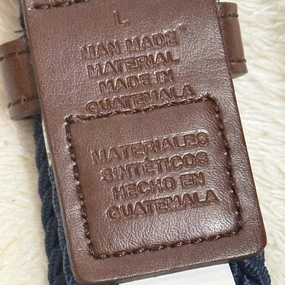 Cat & Jack Navy and Brown Kids Woven Belt